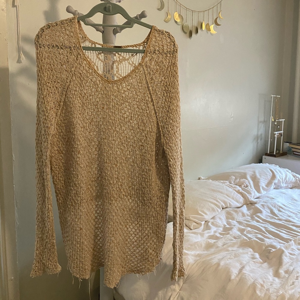 Free People Open Knit Sweater